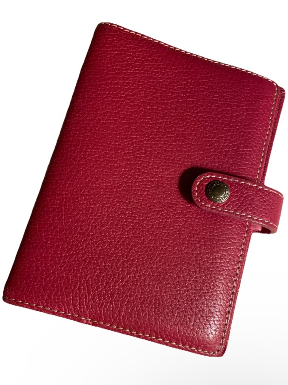 Coach Leather Snap-Closure Planer Organizer Wallet in Deep Pink 4 x 6”